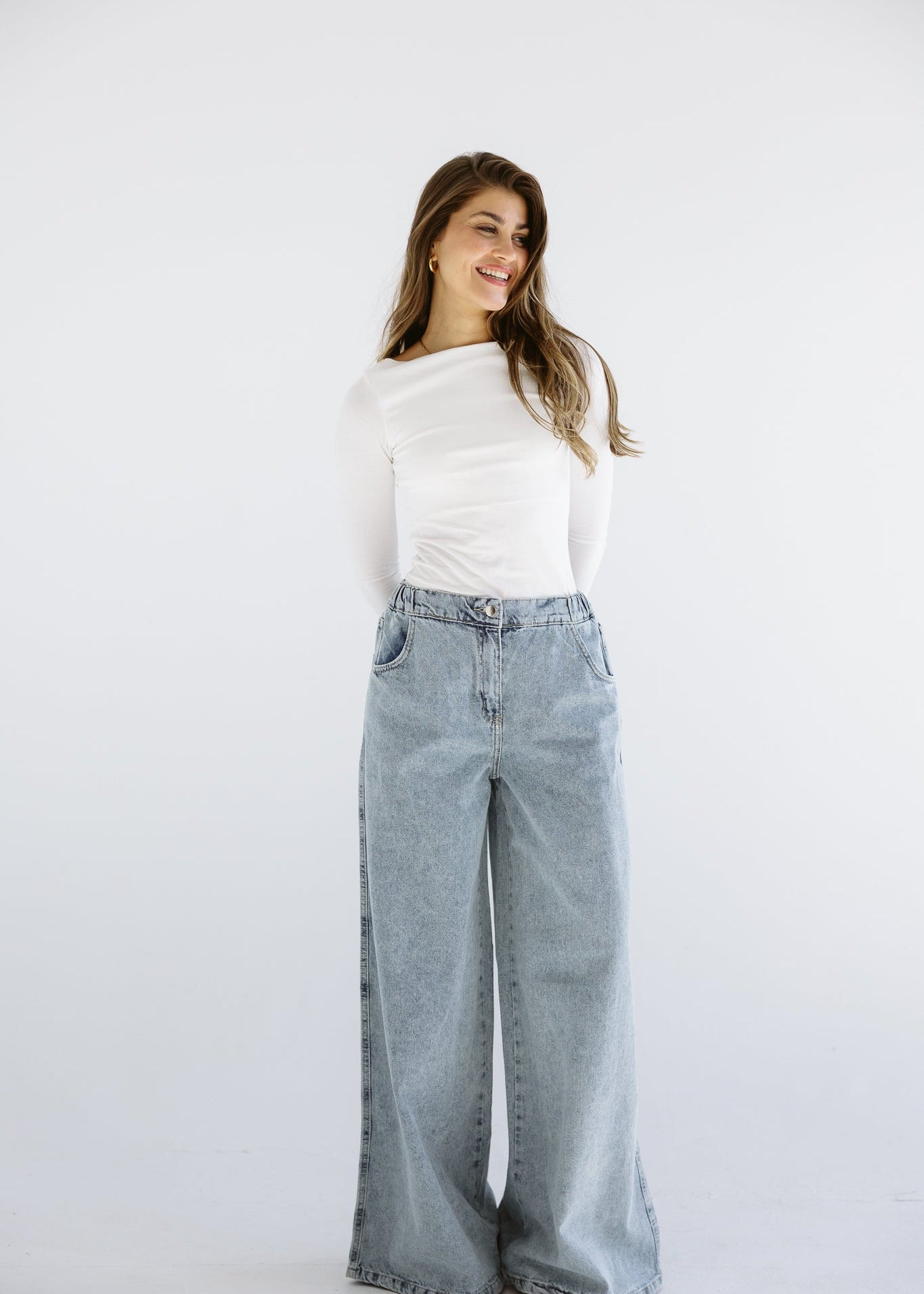 Wide Legs Jeans Pants ICE - AB ESSENTIALS