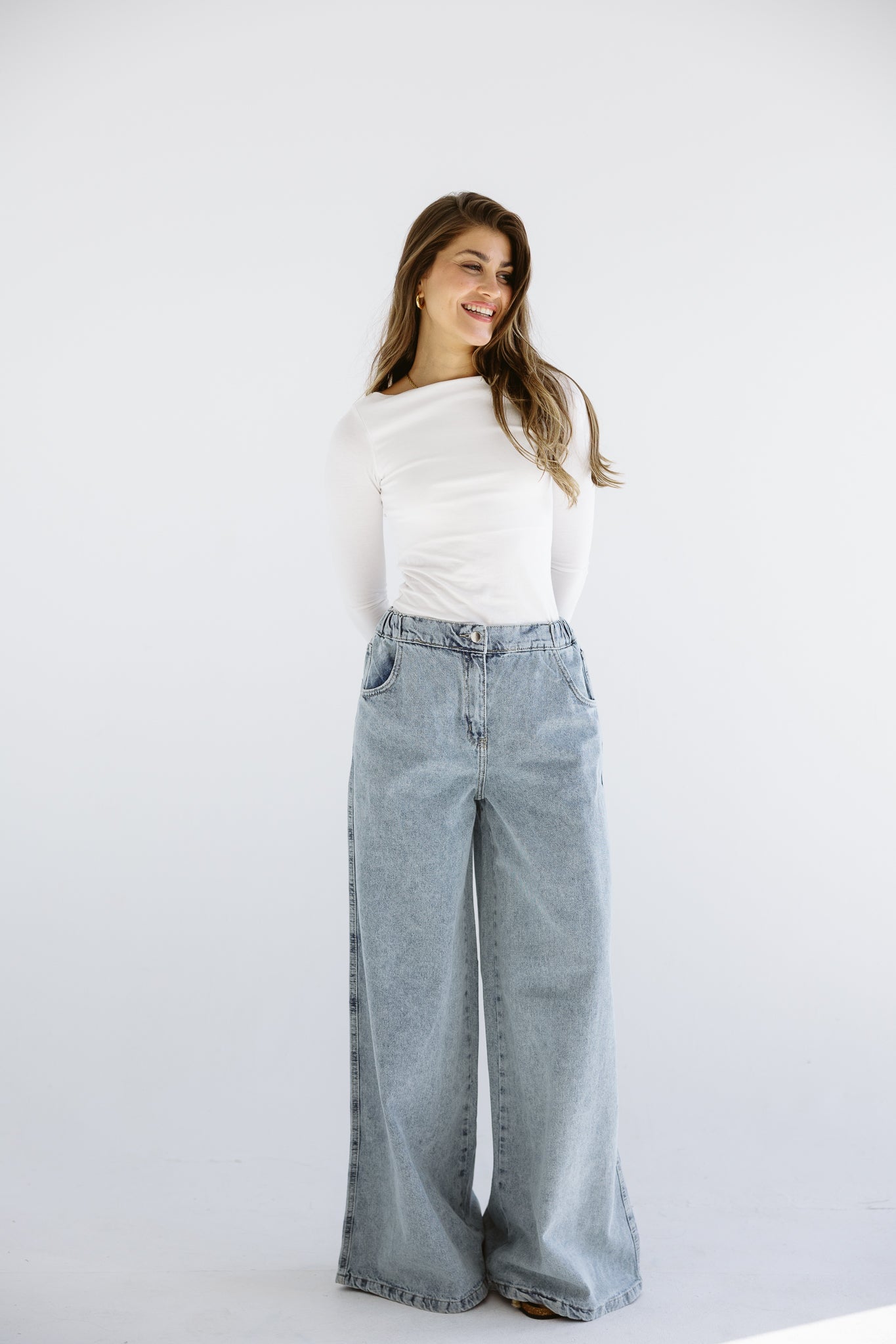 Wide Legs Jeans Pants ICE - AB ESSENTIALS