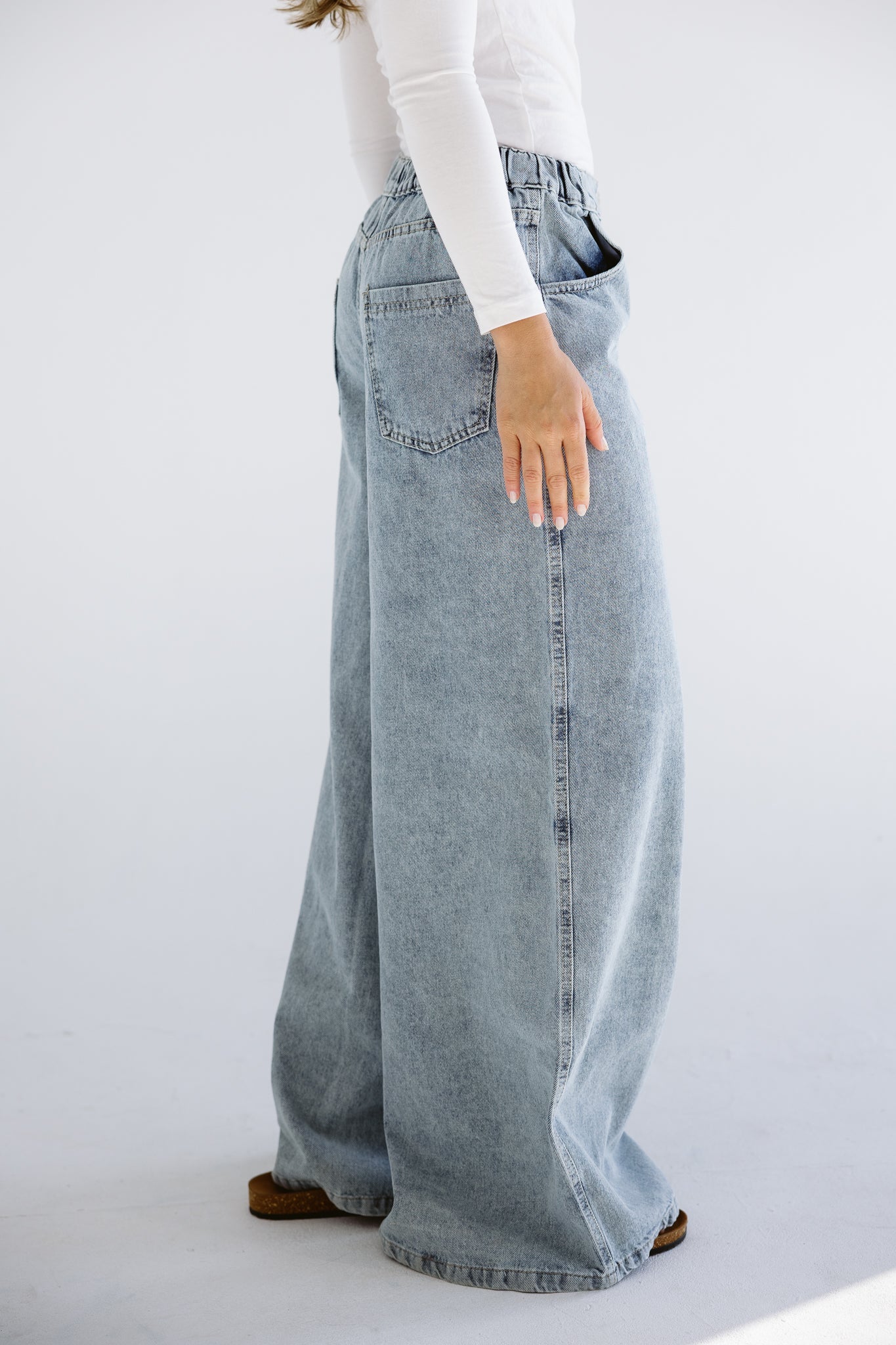 Wide Legs Jeans Pants ICE - AB ESSENTIALS
