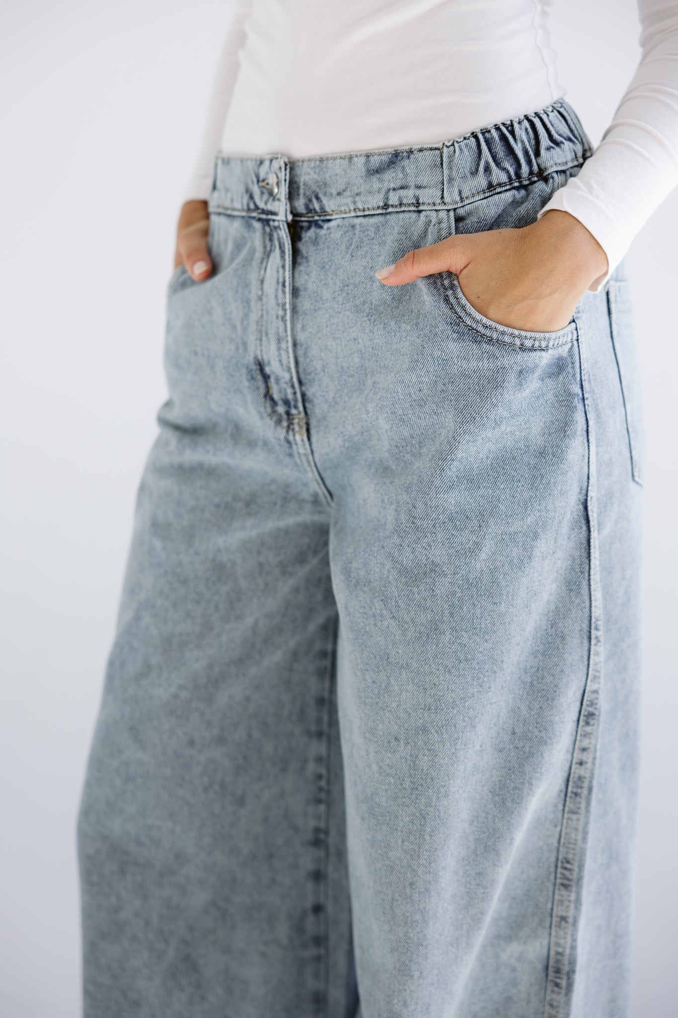 Wide Legs Jeans Pants ICE - AB ESSENTIALS