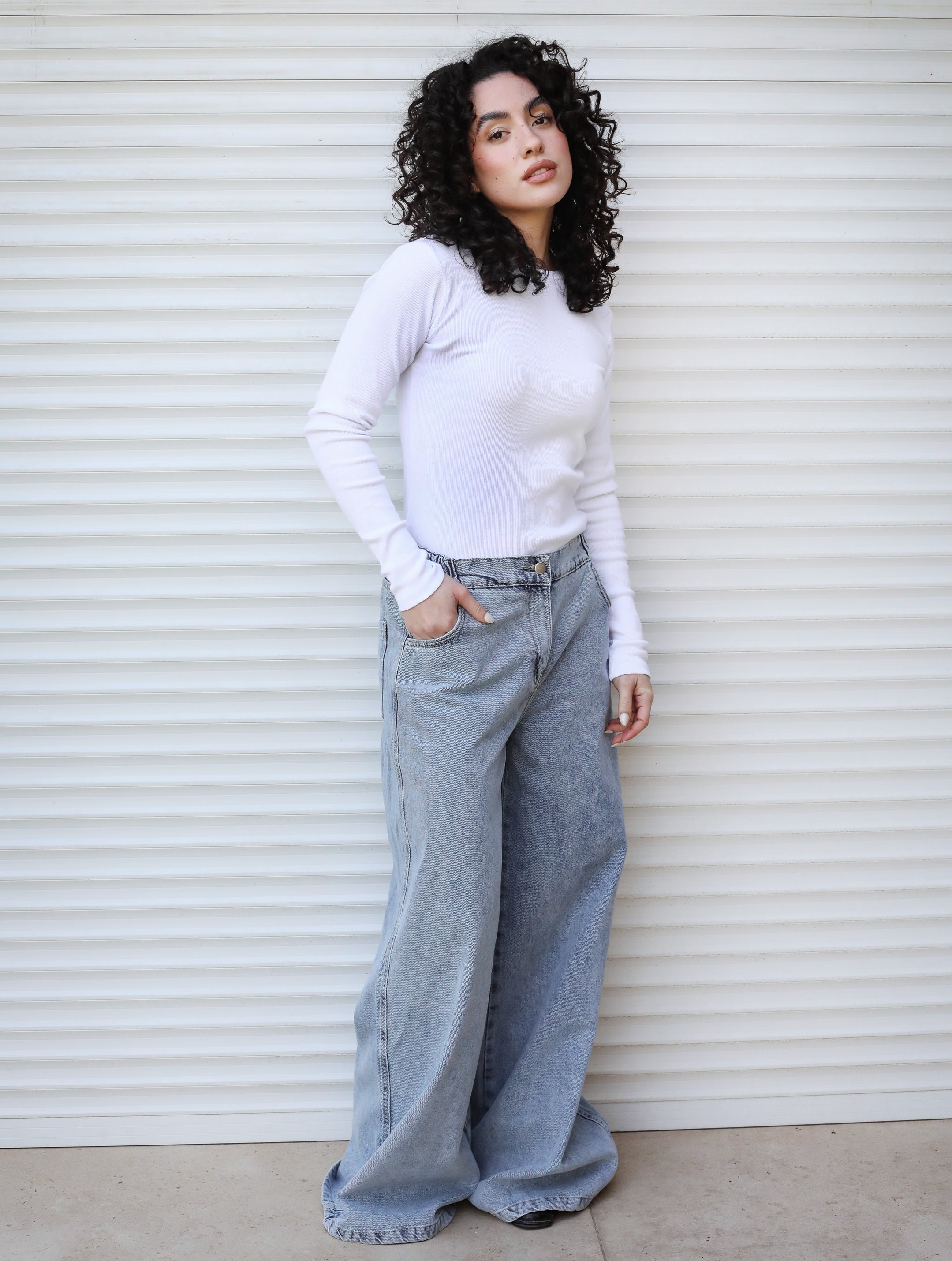 Wide Legs Jeans Pants ICE - AB ESSENTIALS