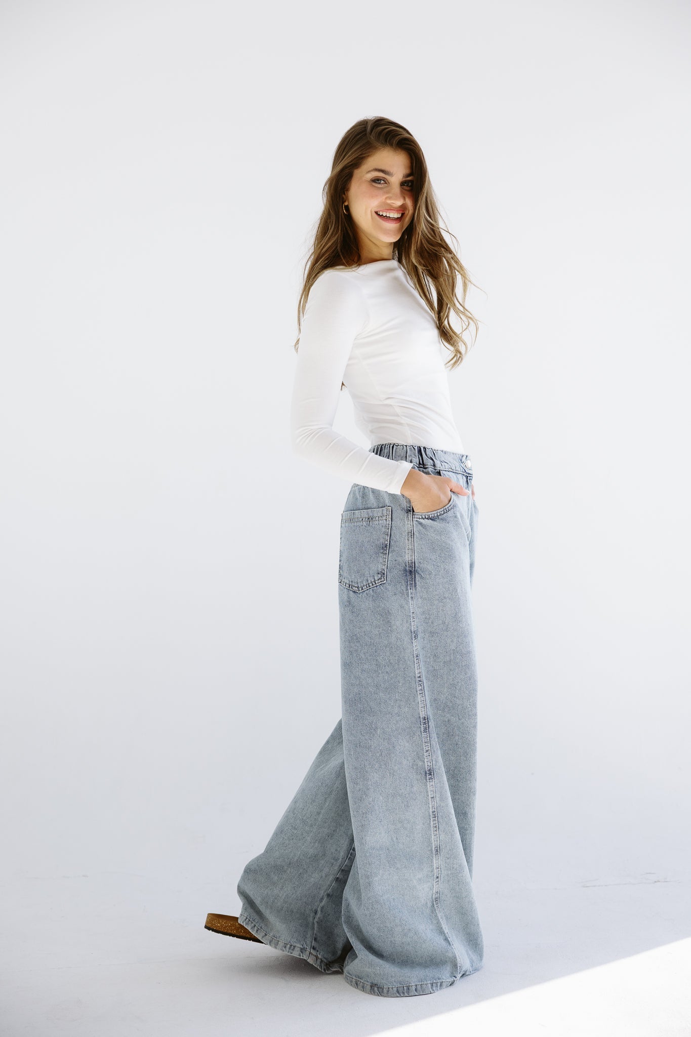 Wide Legs Jeans Pants ICE - AB ESSENTIALS
