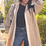 Windbreaker Coat Beige - AB ESSENTIALS