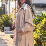 Windbreaker Coat Beige - AB ESSENTIALS