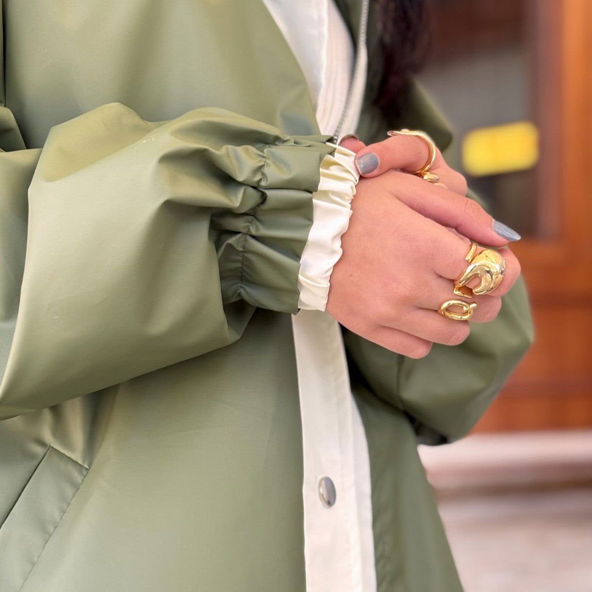 Windbreaker Coat Olive - AB ESSENTIALS