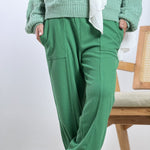 Wool Stripped Green Pants - AB ESSENTIALS