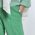 Wool Stripped Green Pants - AB ESSENTIALS