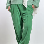 Wool Stripped Green Pants - AB ESSENTIALS