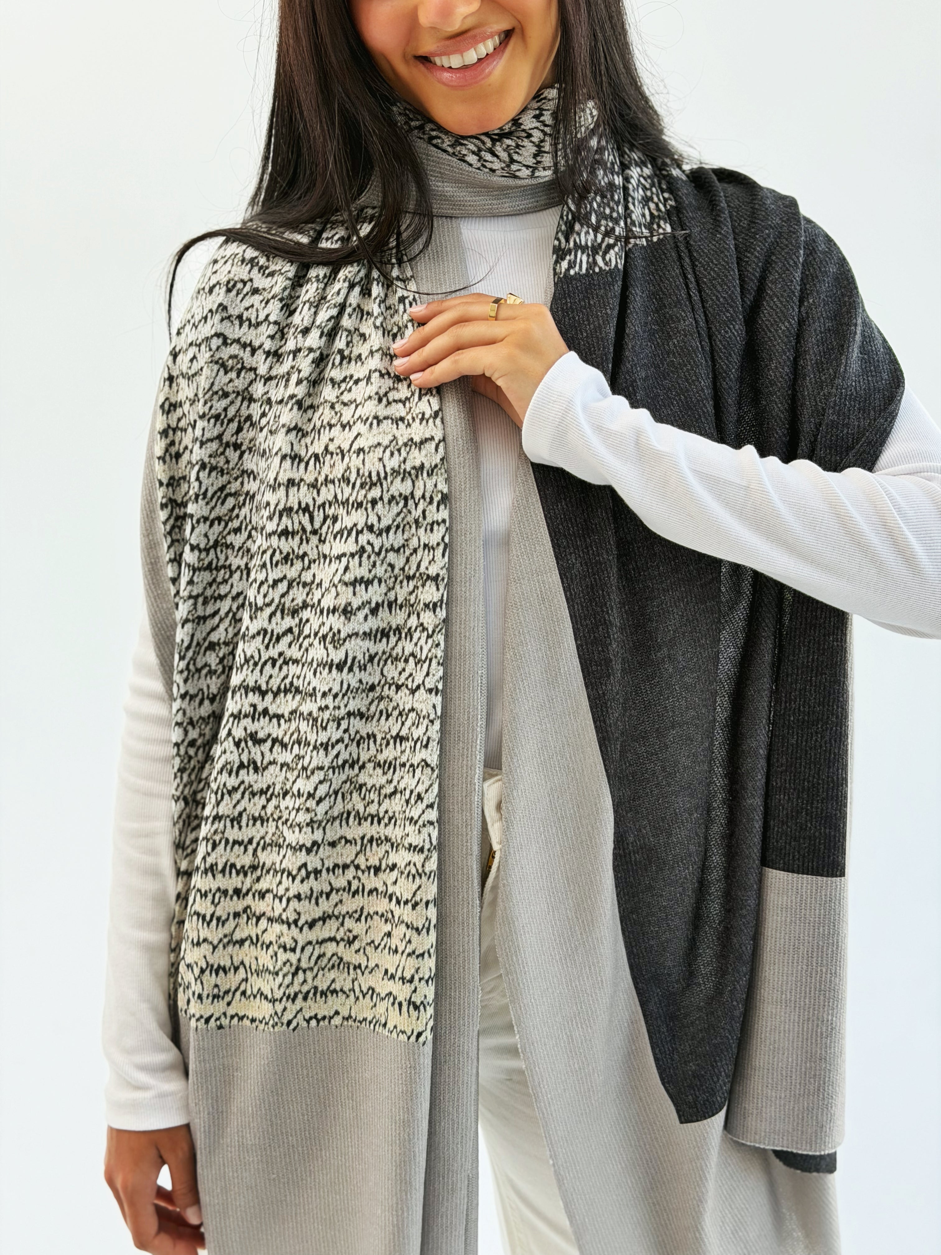Words Wool Shawl - AB ESSENTIALS