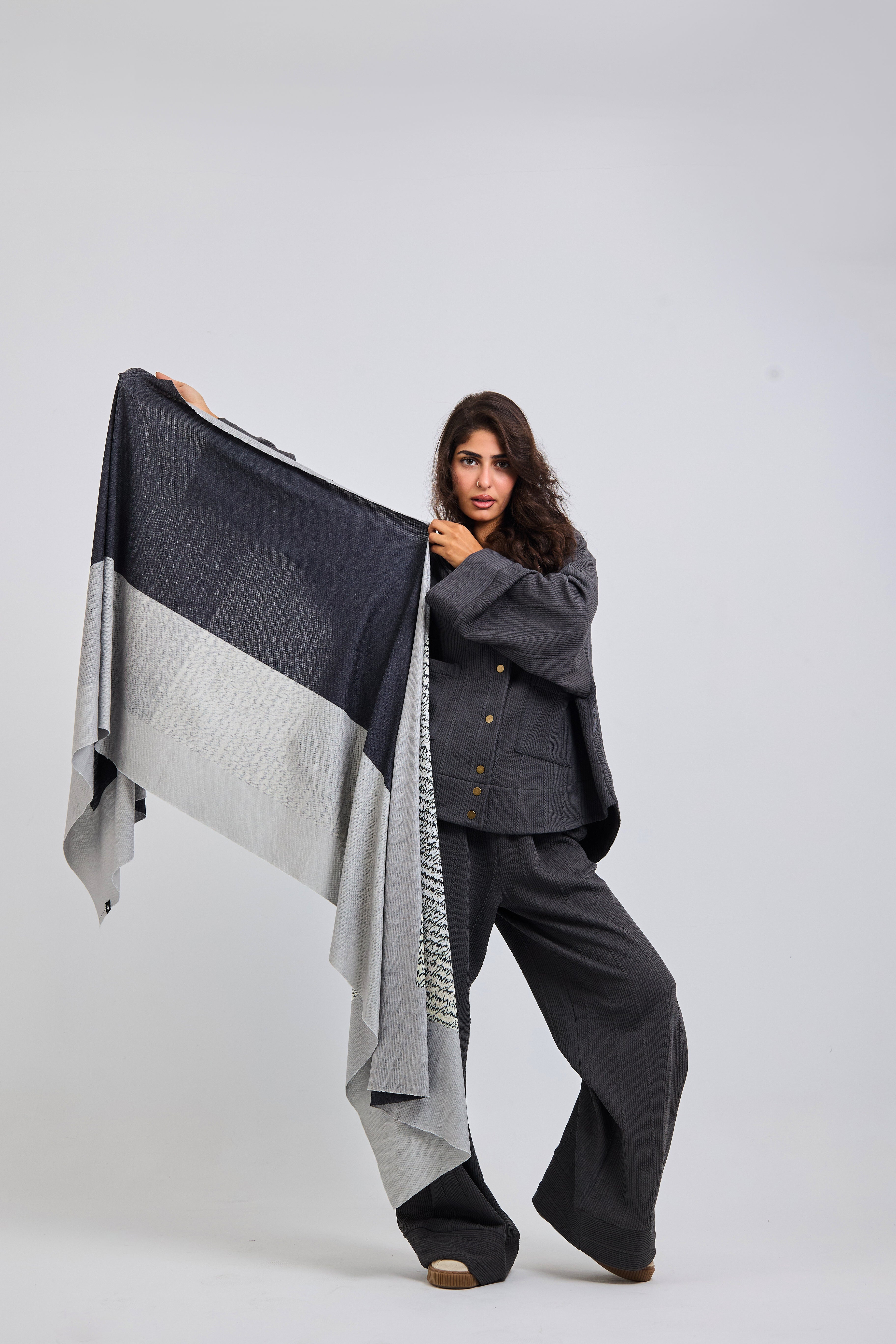 Words Wool Shawl - AB ESSENTIALS