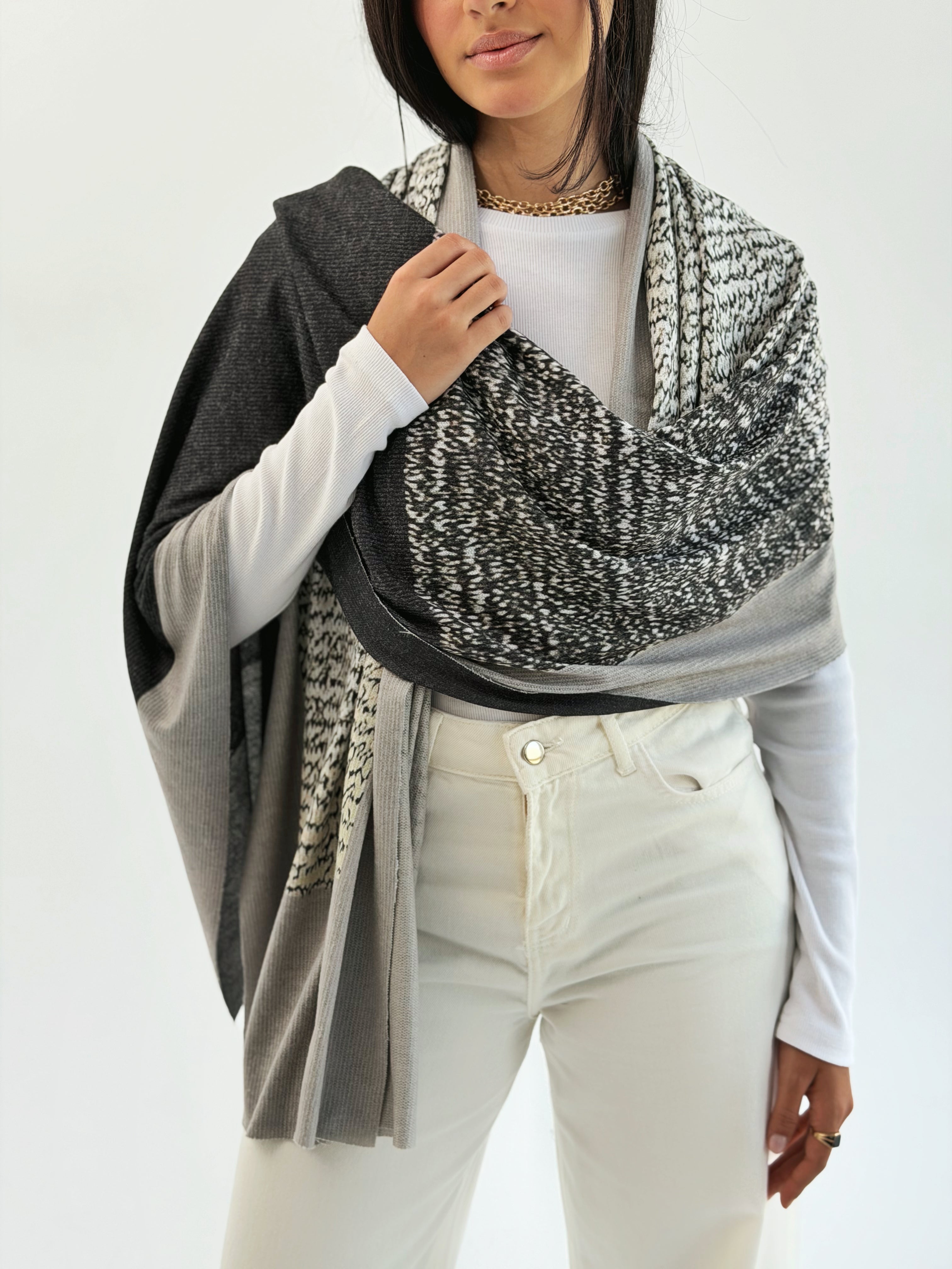 Words Wool Shawl - AB ESSENTIALS
