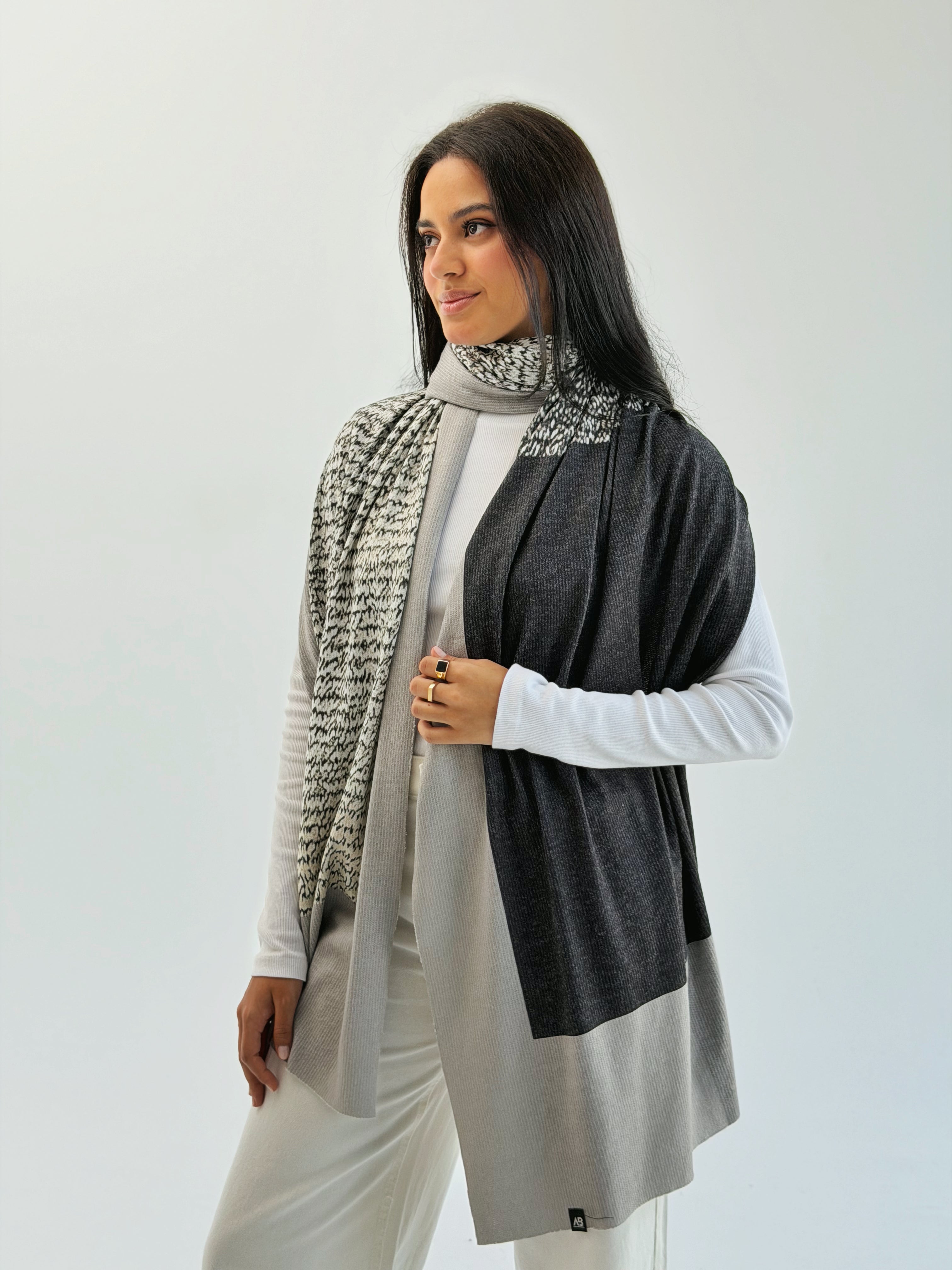 Words Wool Shawl - AB ESSENTIALS