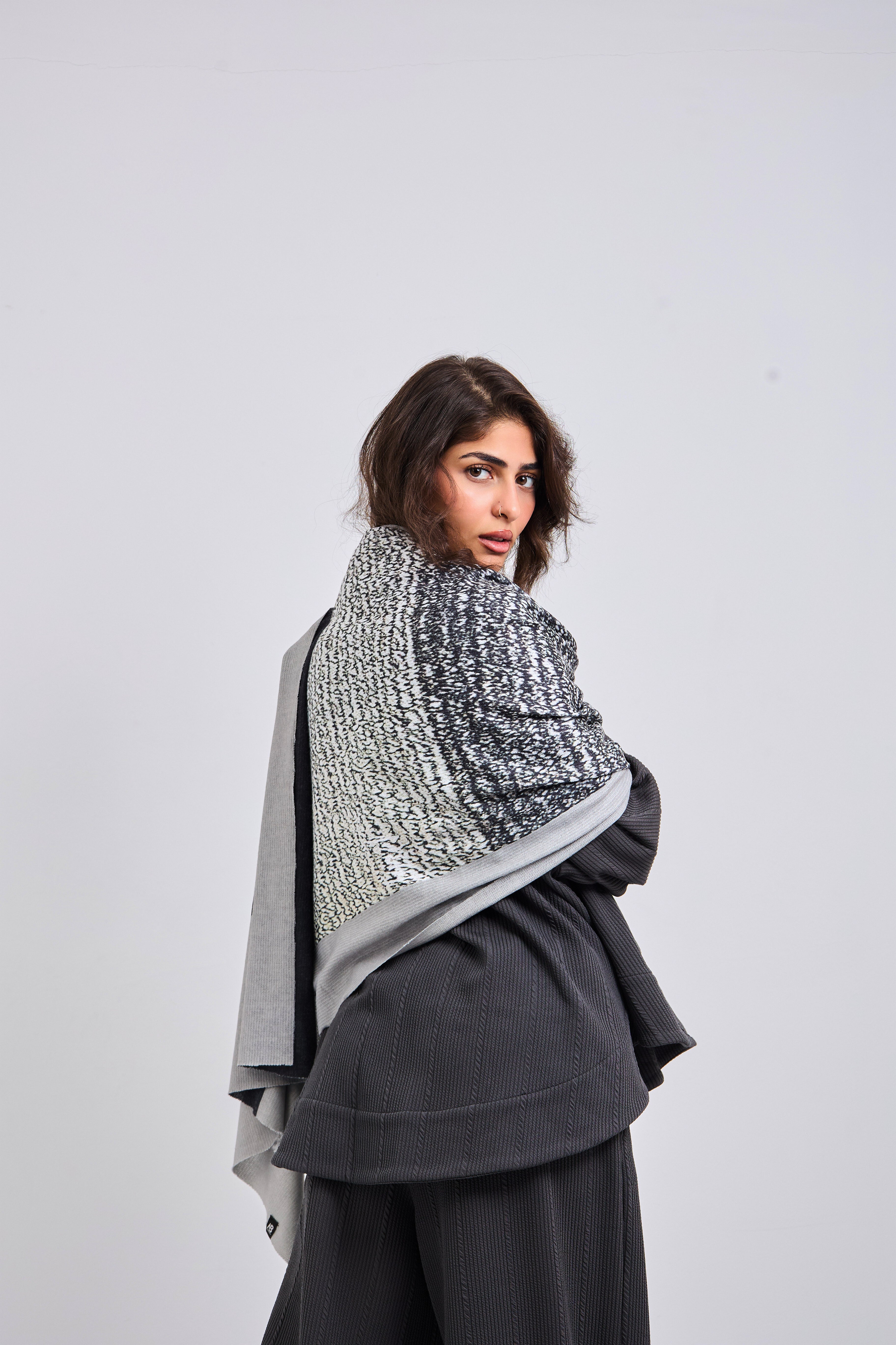 Words Wool Shawl - AB ESSENTIALS