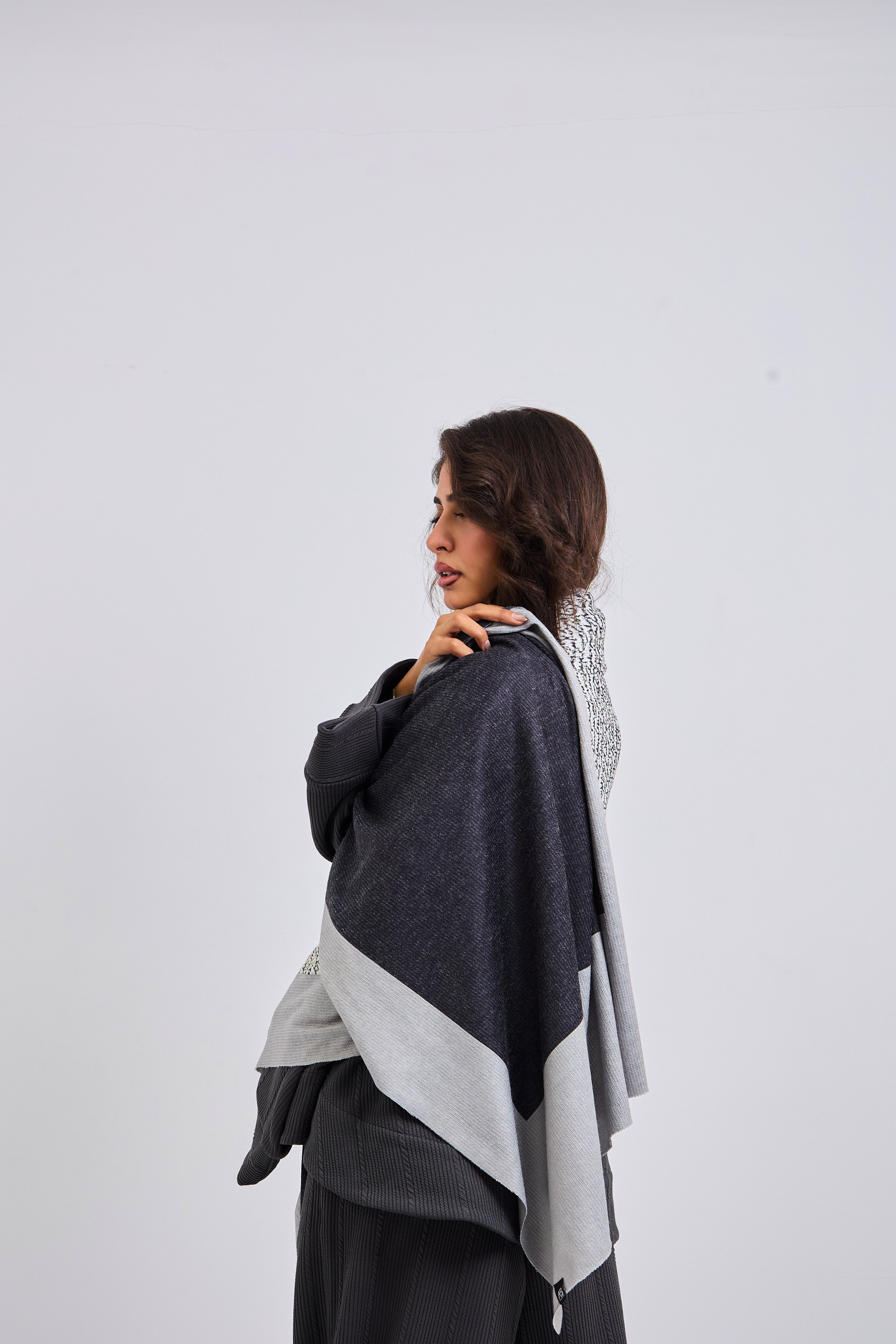 Words Wool Shawl - AB ESSENTIALS