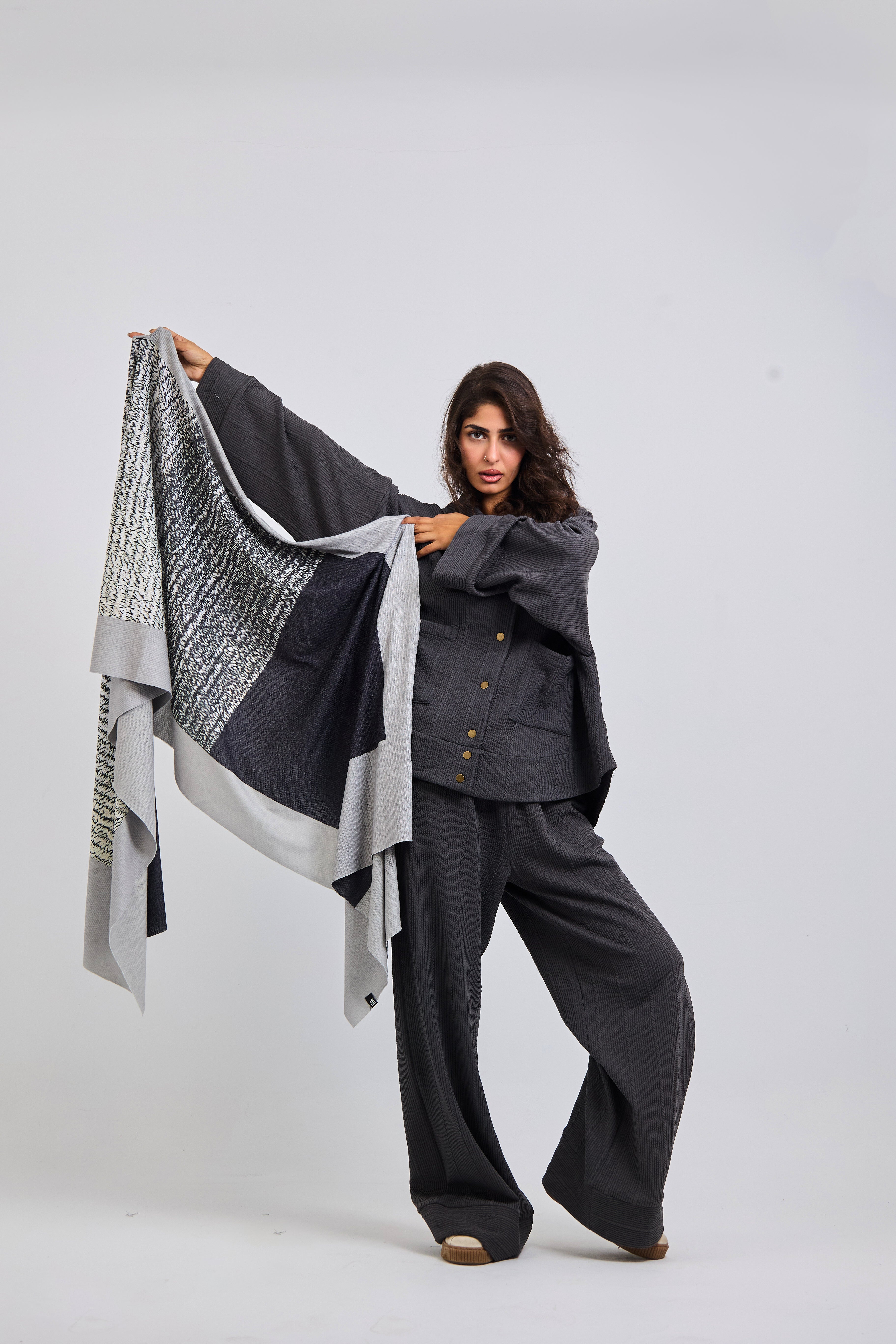 Words Wool Shawl - AB ESSENTIALS