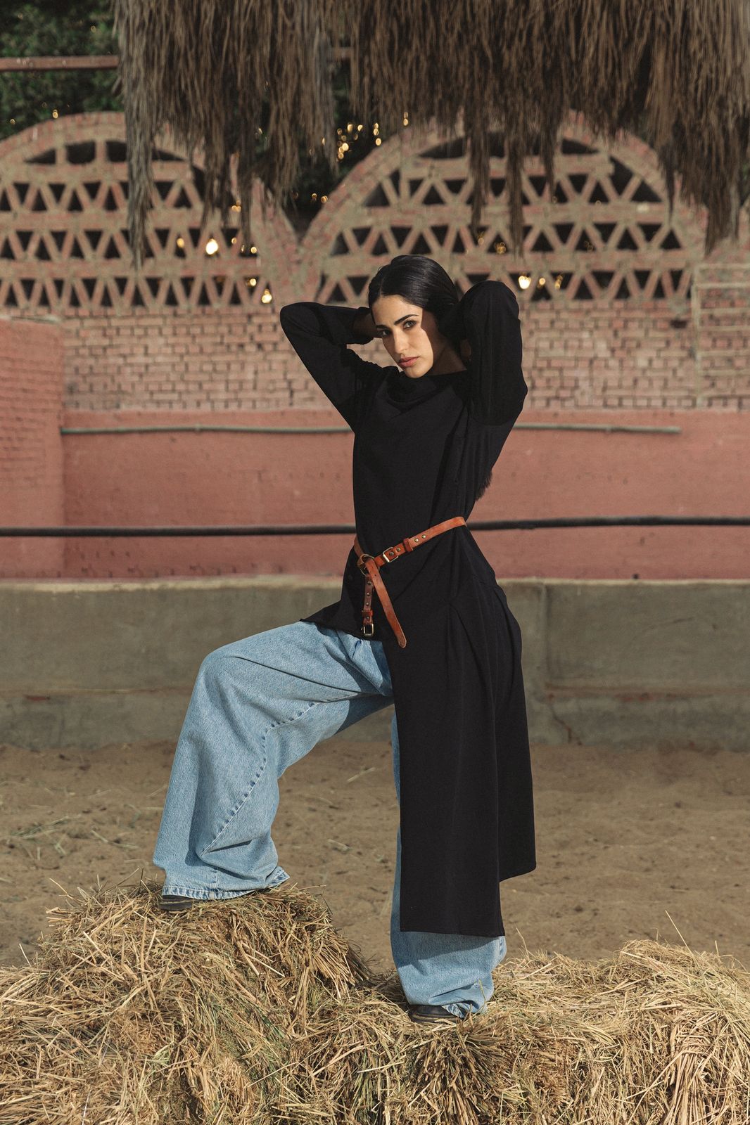 Wrap Tee Black - AB ESSENTIALS