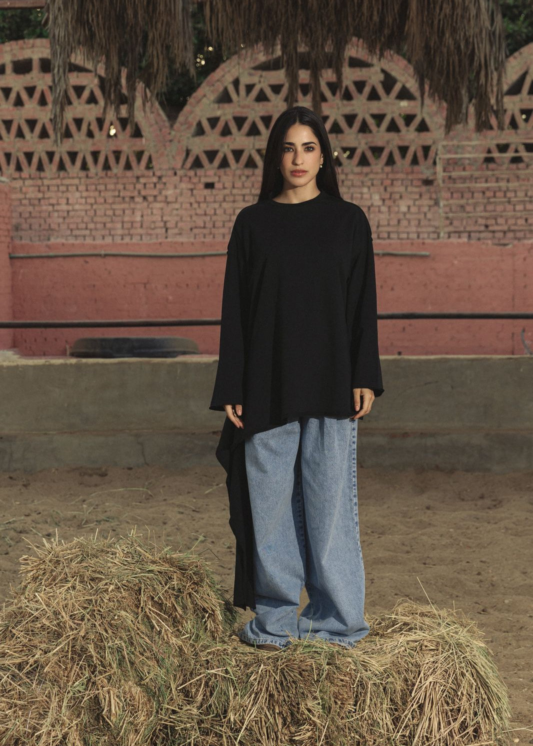 Wrap Tee Black - AB ESSENTIALS