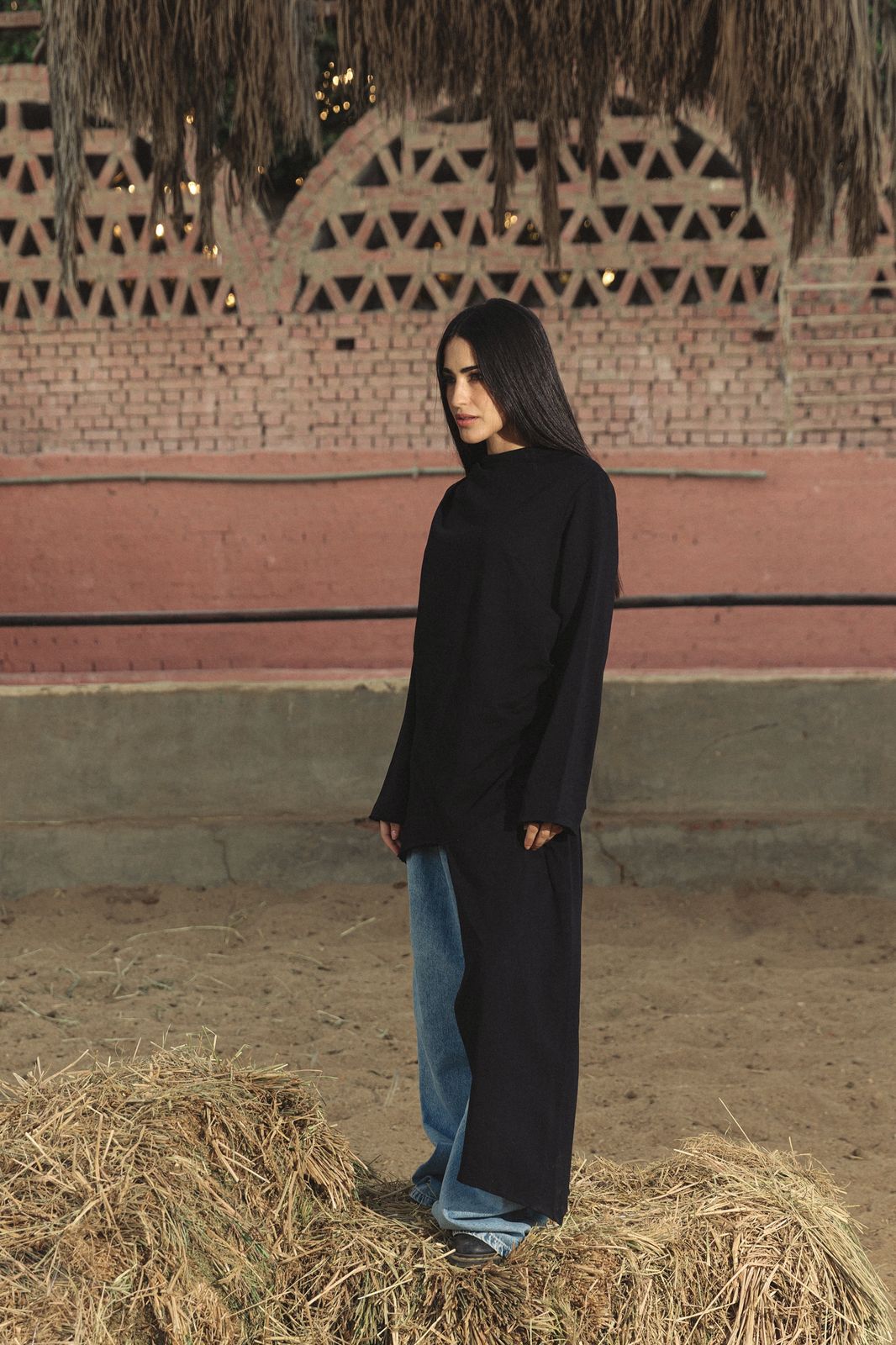 Wrap Tee Black - AB ESSENTIALS