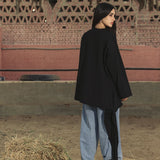 Wrap Tee Black - AB ESSENTIALS