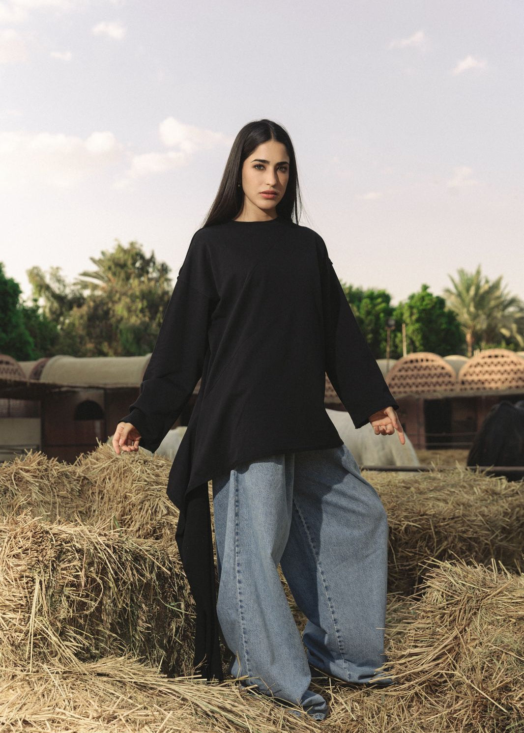 Wrap Tee Black - AB ESSENTIALS