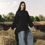 Wrap Tee Black - AB ESSENTIALS