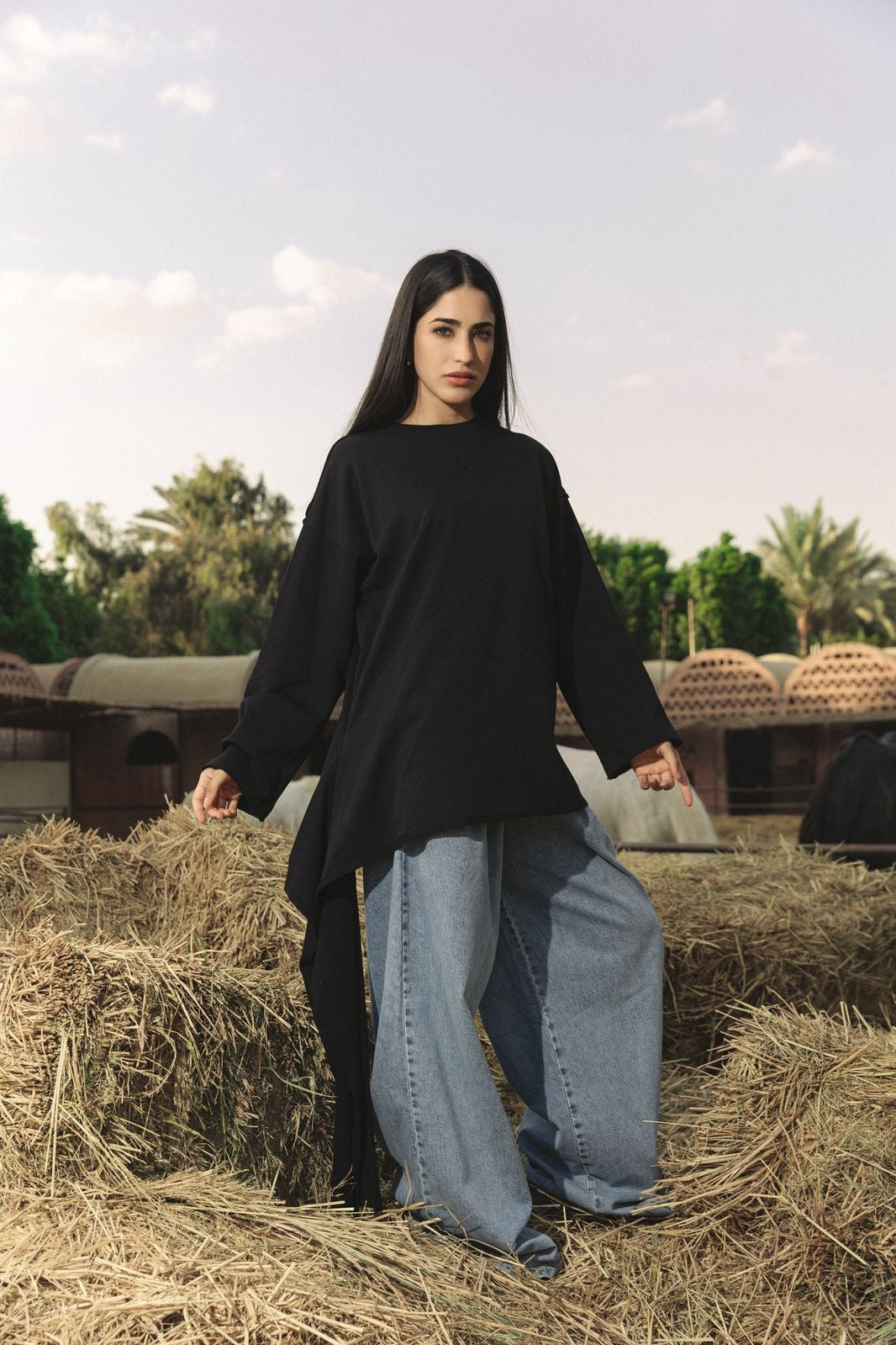 Wrap Tee Black - AB ESSENTIALS