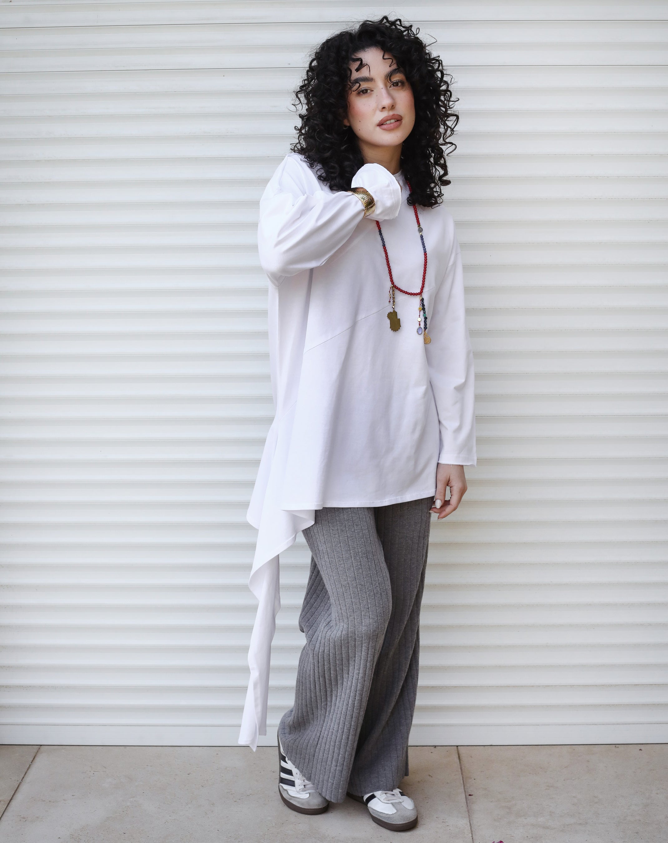 Wrap Tee White - AB ESSENTIALS