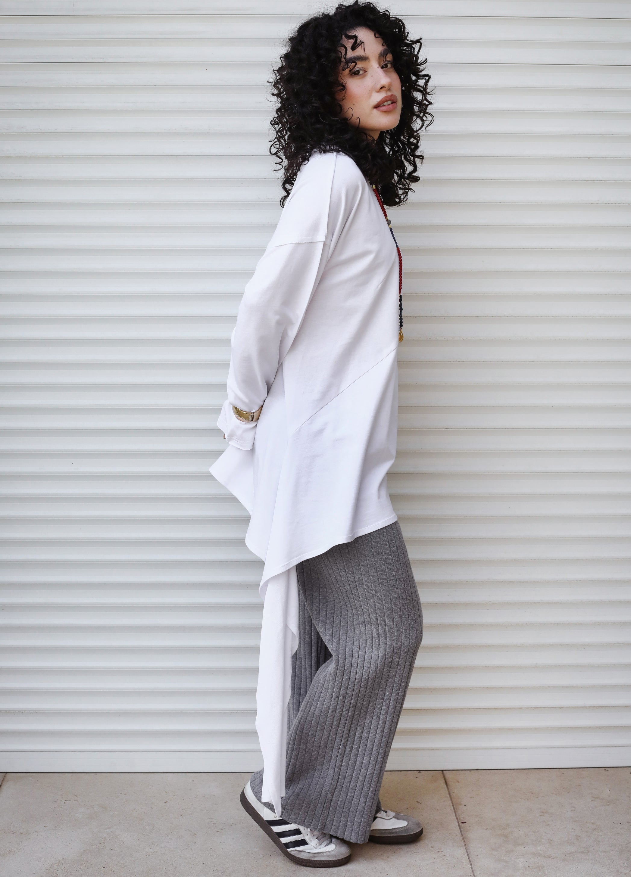 Wrap Tee White - AB ESSENTIALS