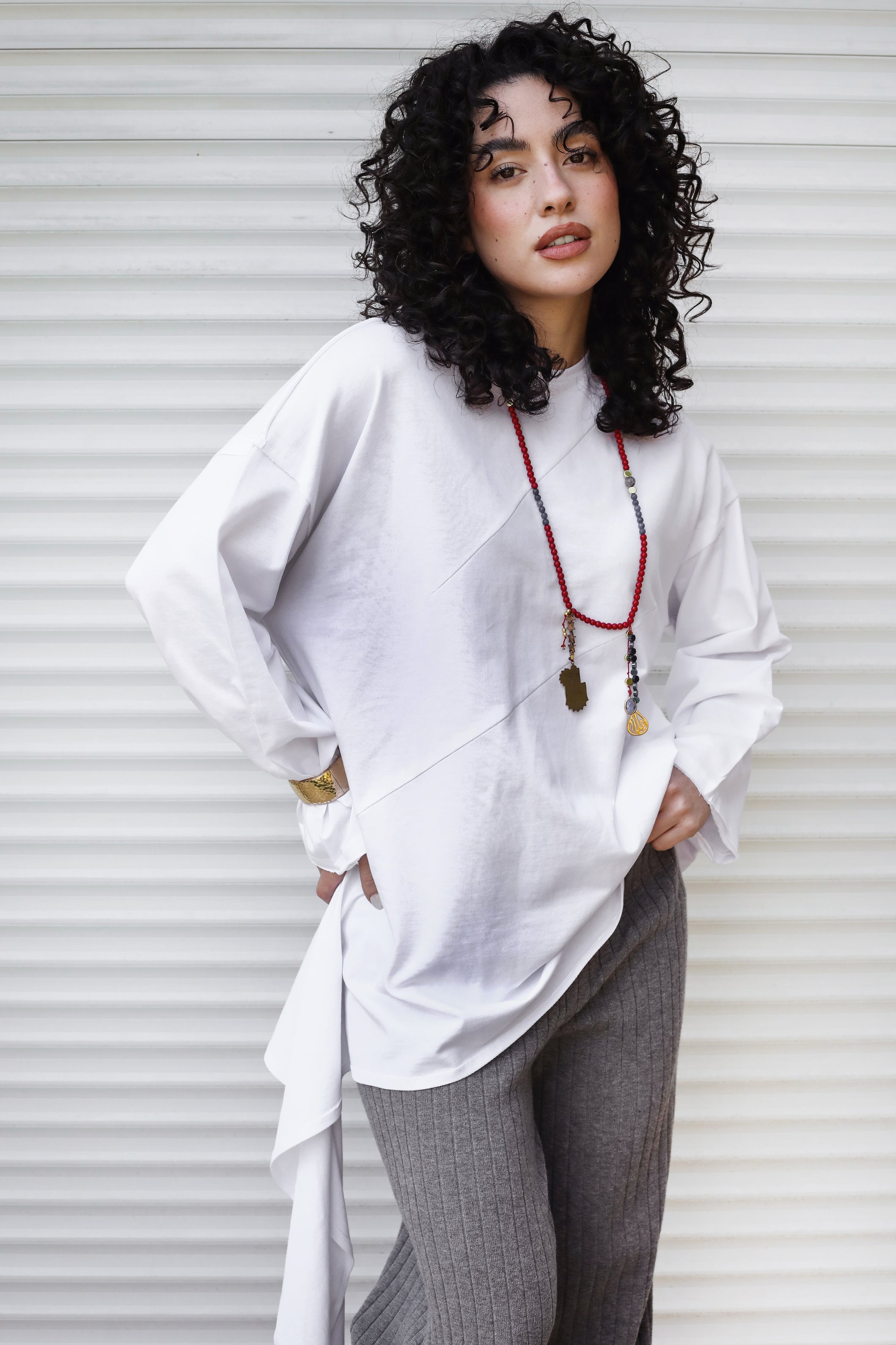 Wrap Tee White - AB ESSENTIALS