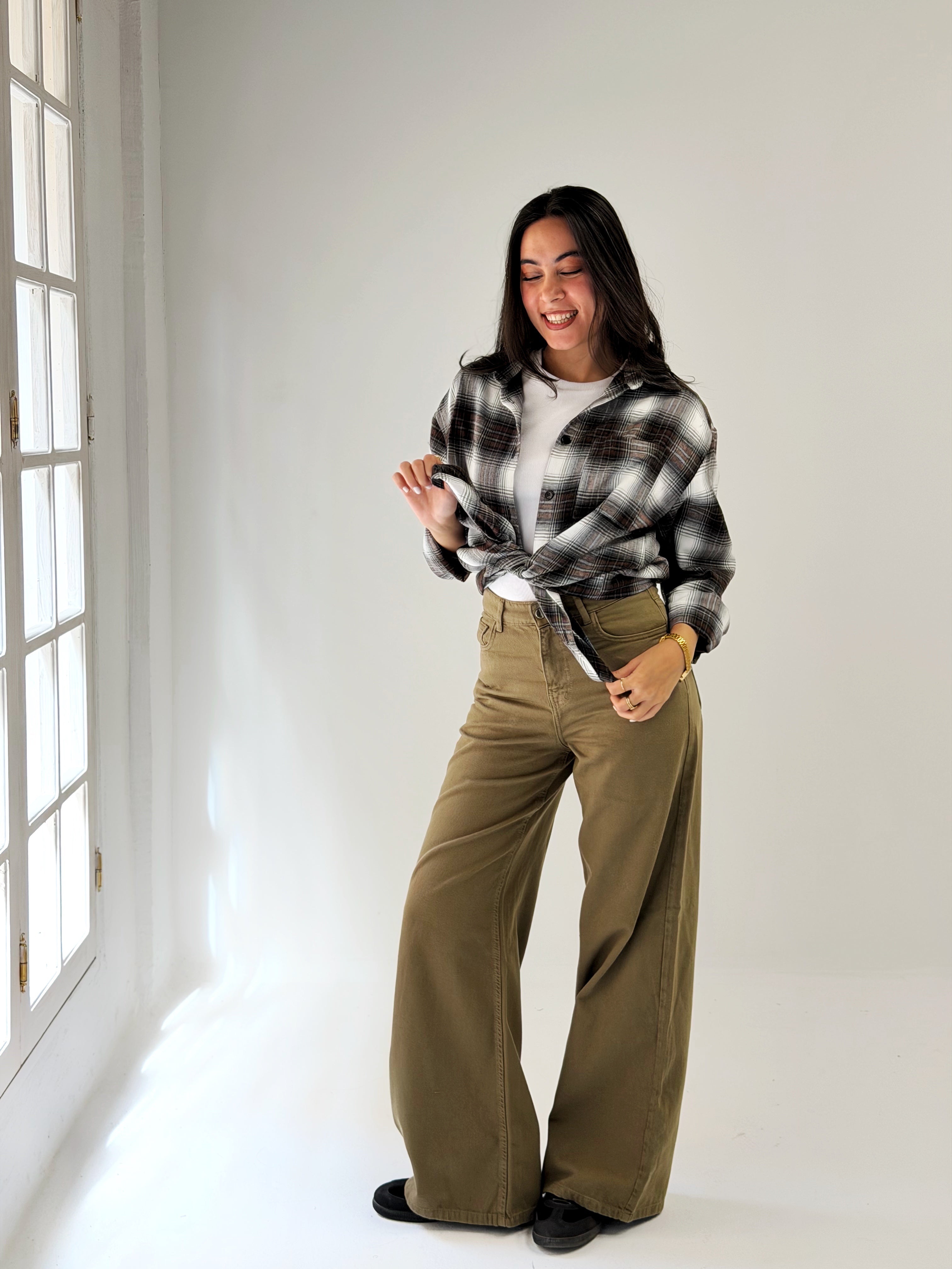 Wrap Up Shirt Brown - AB ESSENTIALS