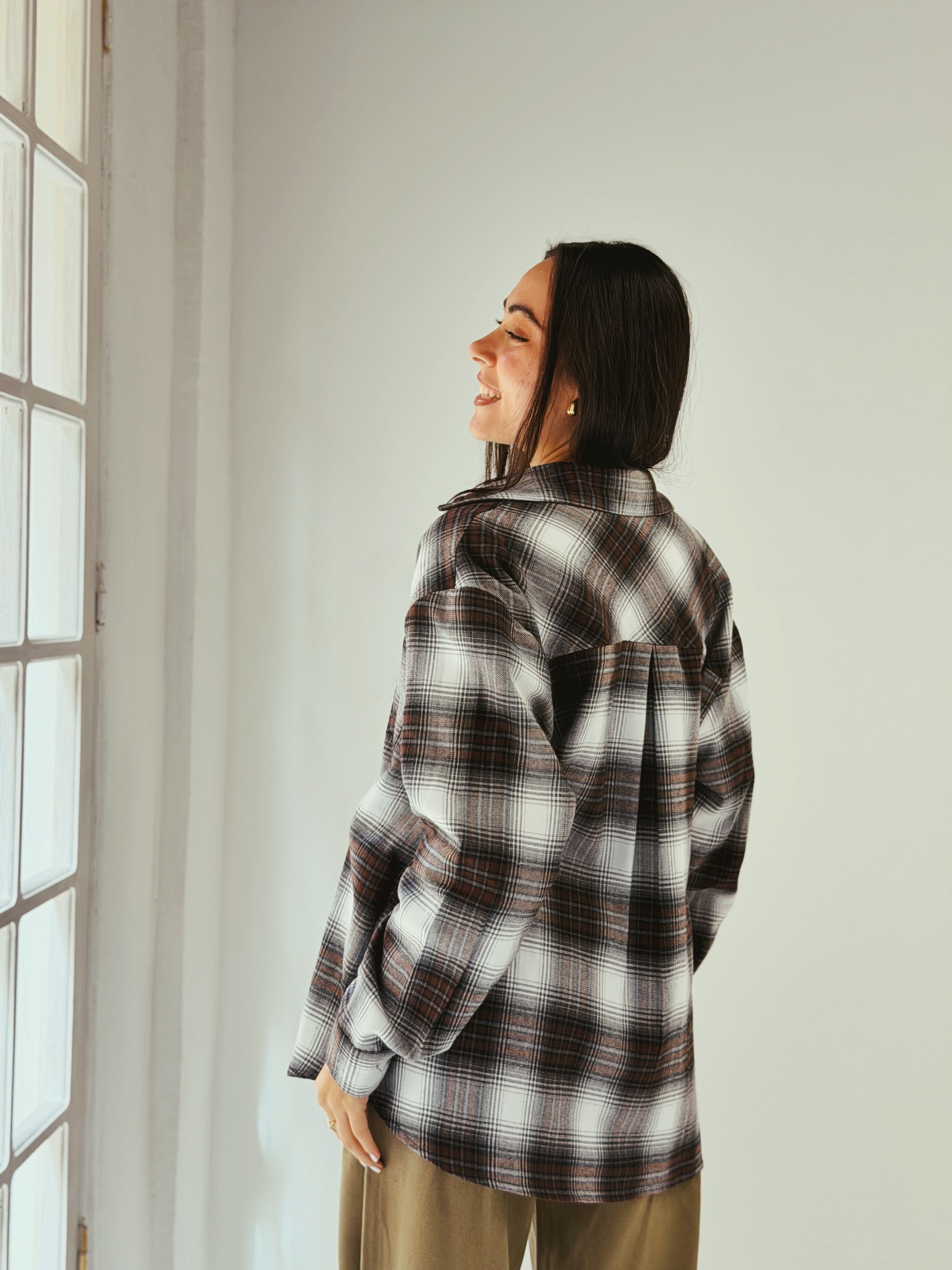 Wrap Up Shirt Brown - AB ESSENTIALS