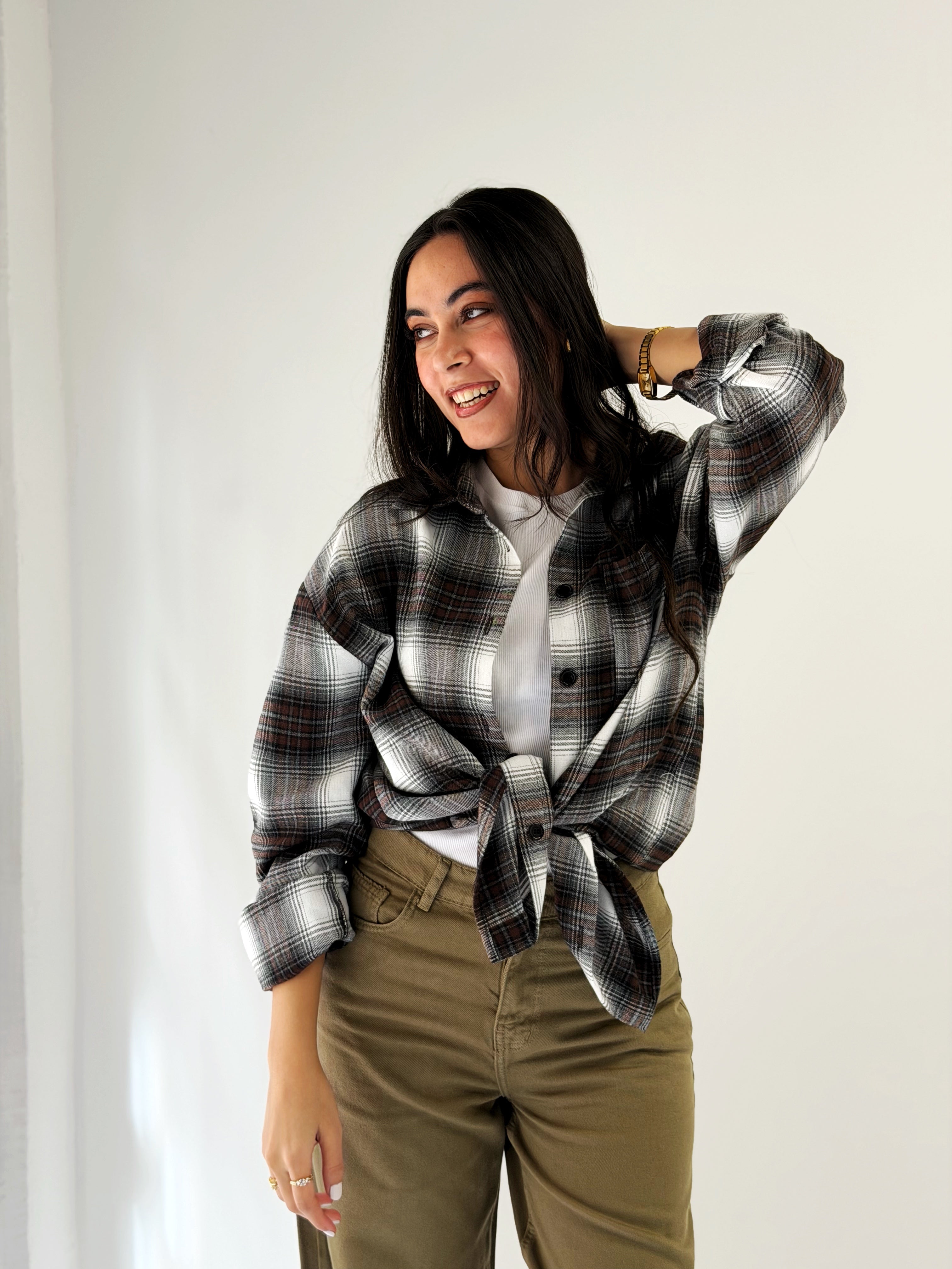 Wrap Up Shirt Brown - AB ESSENTIALS