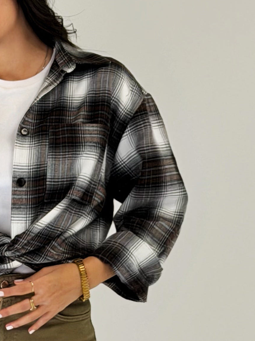 Wrap Up Shirt Brown - AB ESSENTIALS