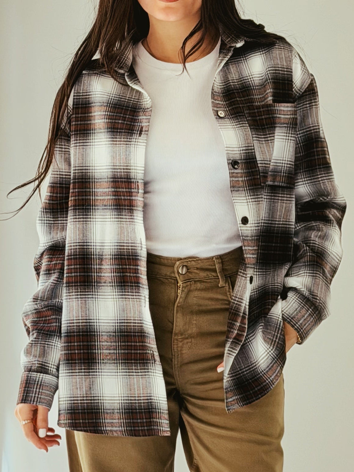 Wrap Up Shirt Brown - AB ESSENTIALS