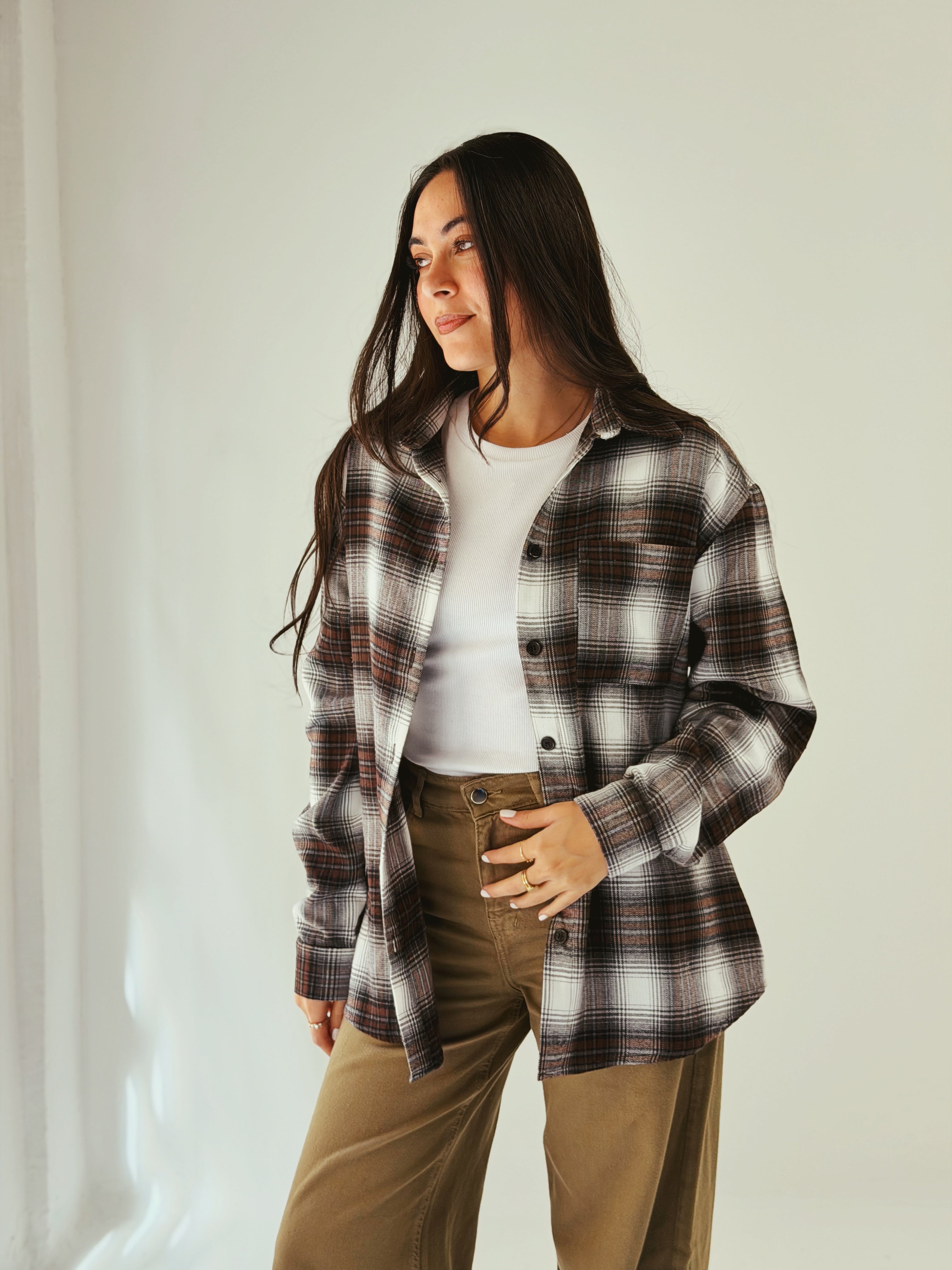 Wrap Up Shirt Brown - AB ESSENTIALS