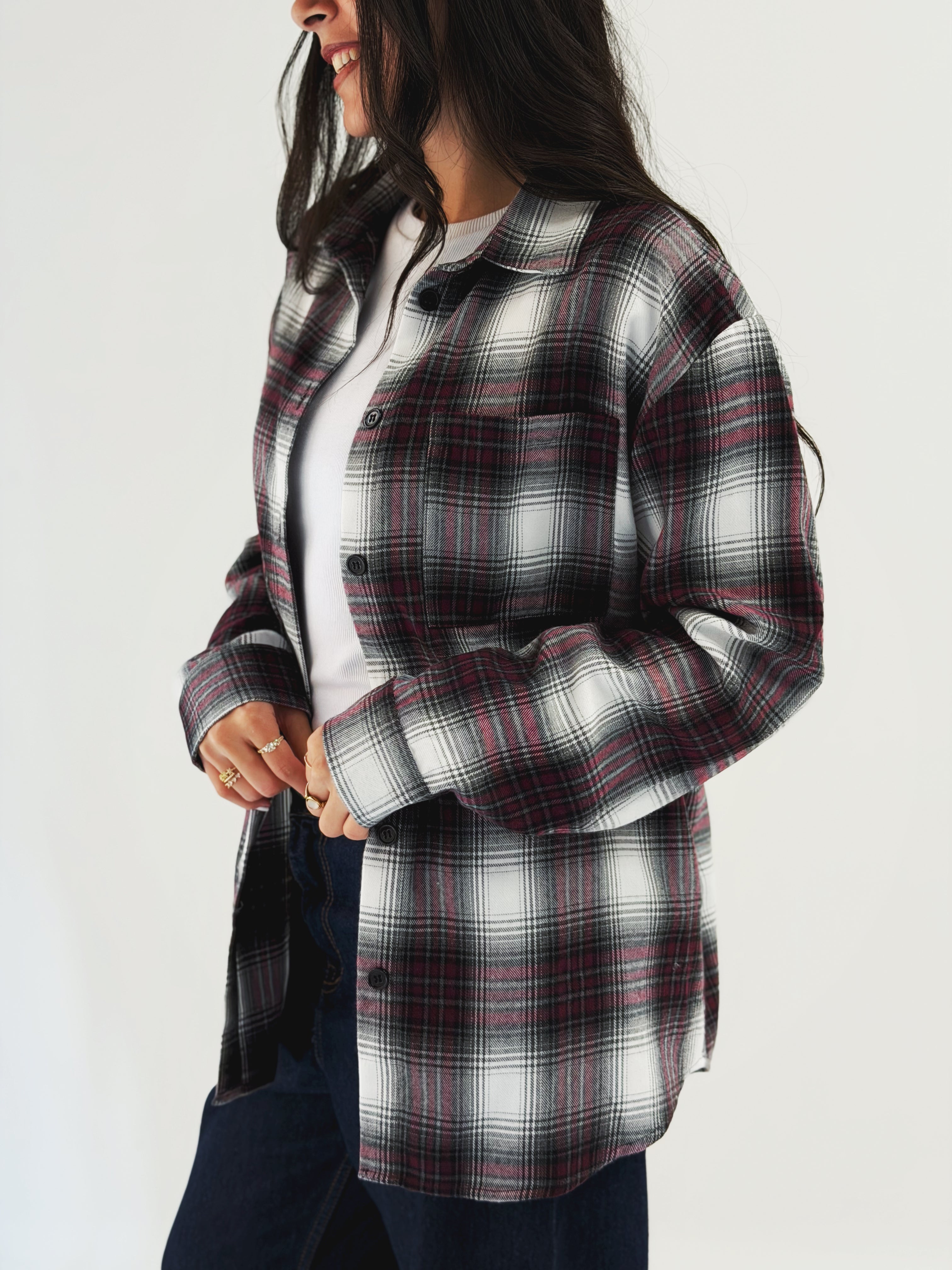 Wrap Up Shirt Burgundy - AB ESSENTIALS