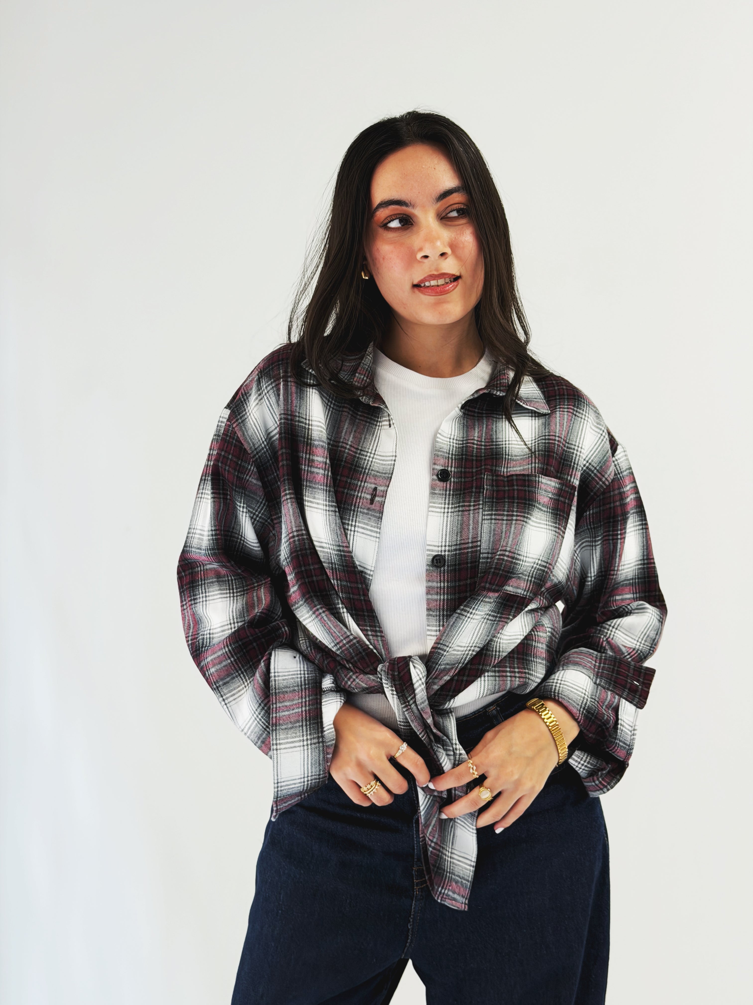 Wrap Up Shirt Burgundy - AB ESSENTIALS