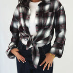 Wrap Up Shirt Burgundy - AB ESSENTIALS