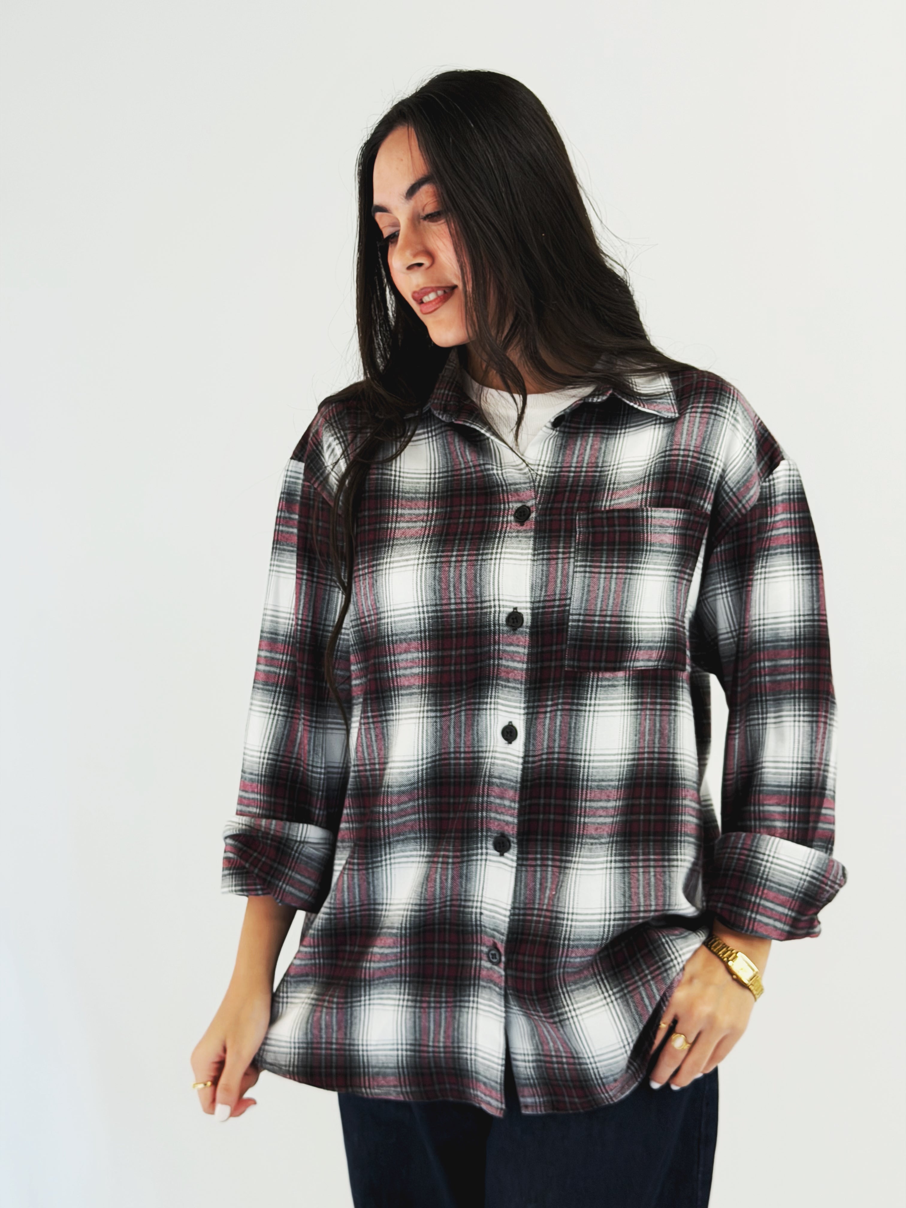 Wrap Up Shirt Burgundy - AB ESSENTIALS