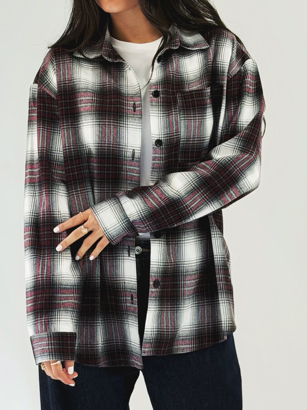 Wrap Up Shirt Burgundy - AB ESSENTIALS