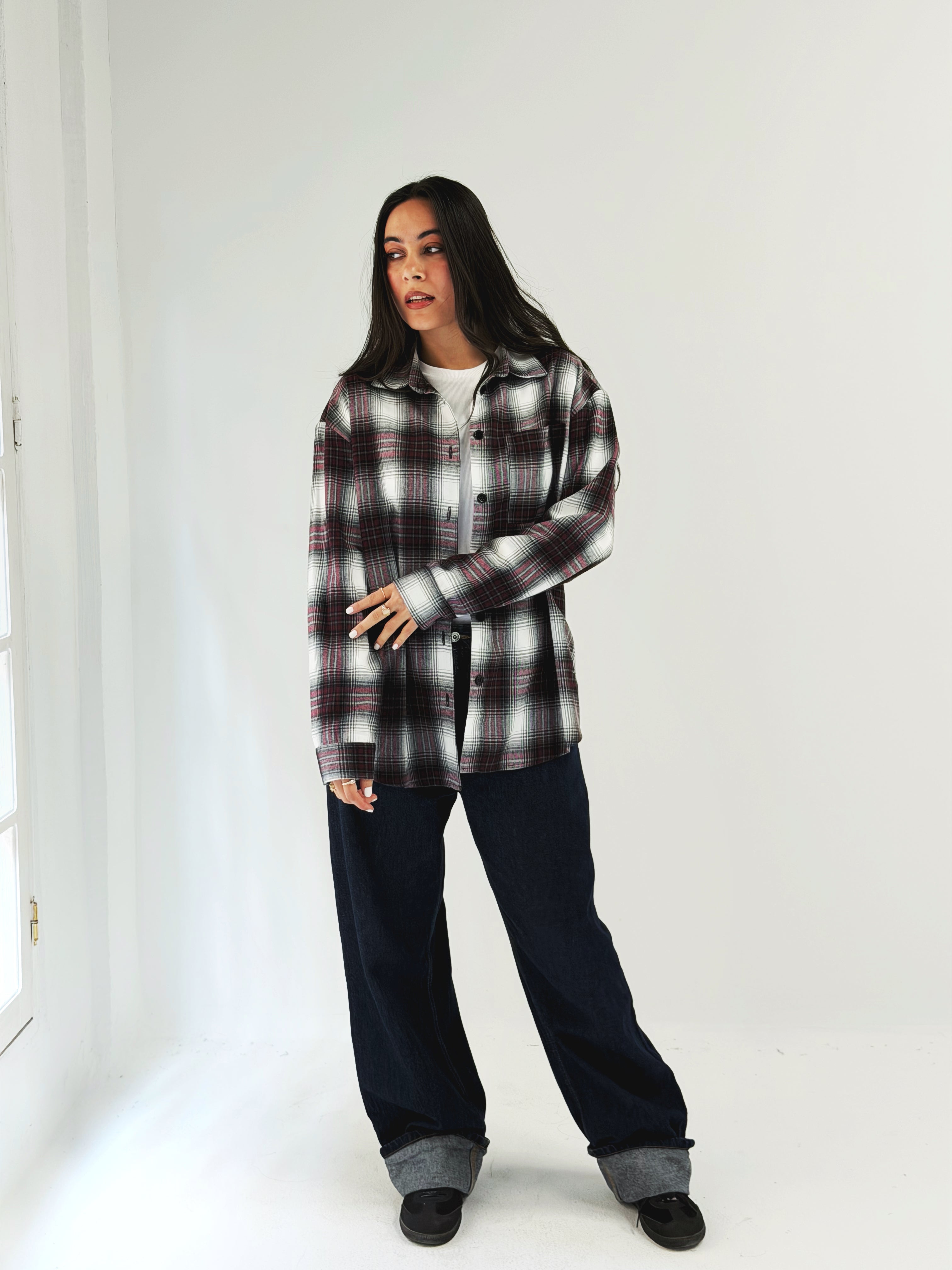 Wrap Up Shirt Burgundy - AB ESSENTIALS