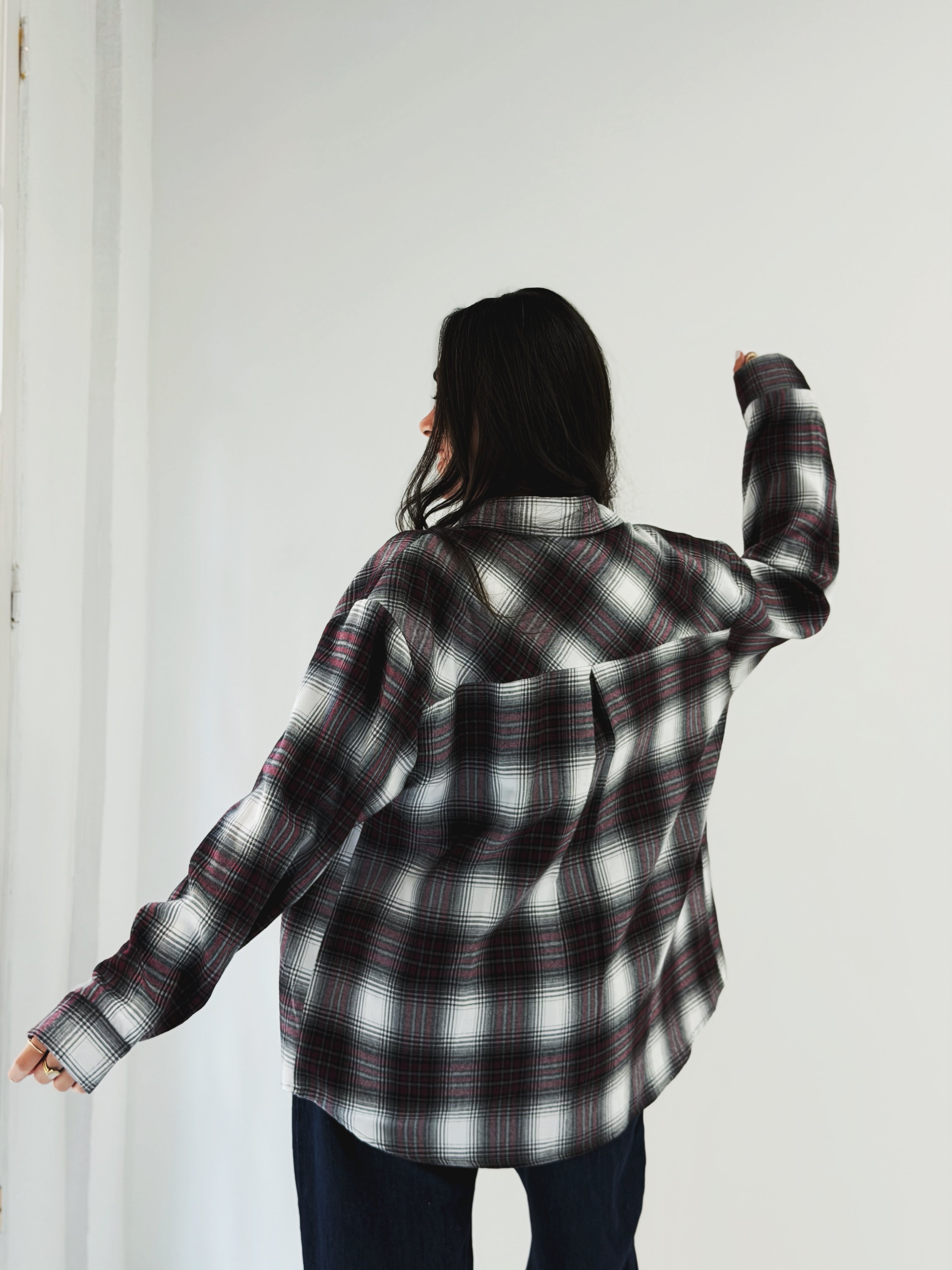 Wrap Up Shirt Burgundy - AB ESSENTIALS